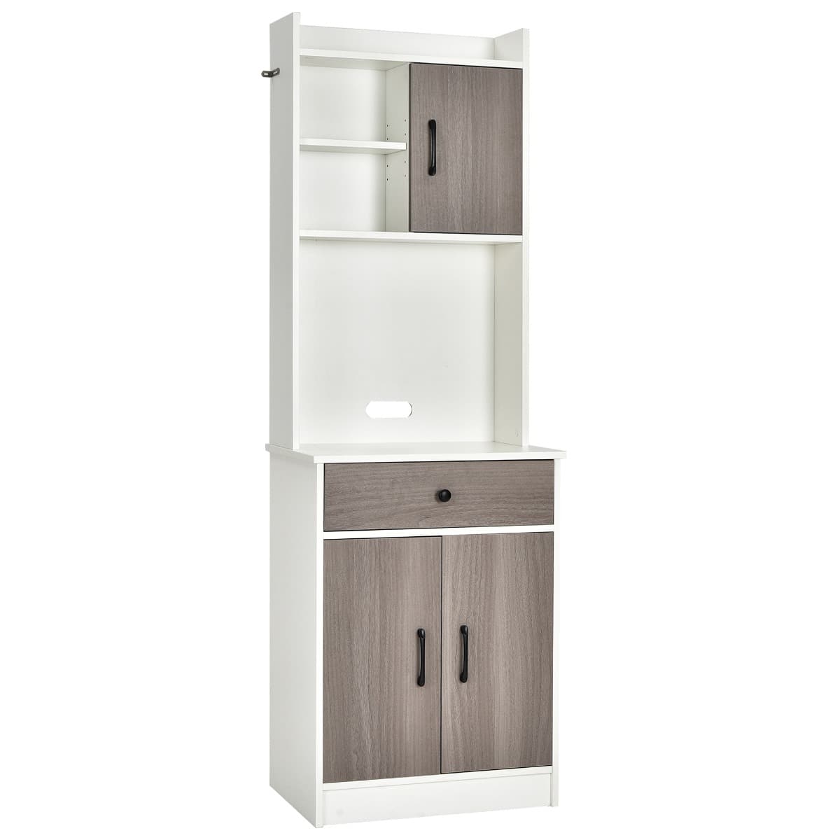 Buffet de Cuisine Meuble Cuisine Rangement avec 3 Portes et 1 Niche de Rangement Passe-Câble 60 x 40